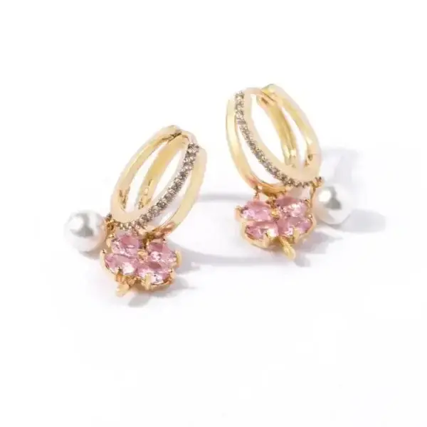 Four-Leaf Clover Lymphvity Magne Therapy Germanium Earrings
