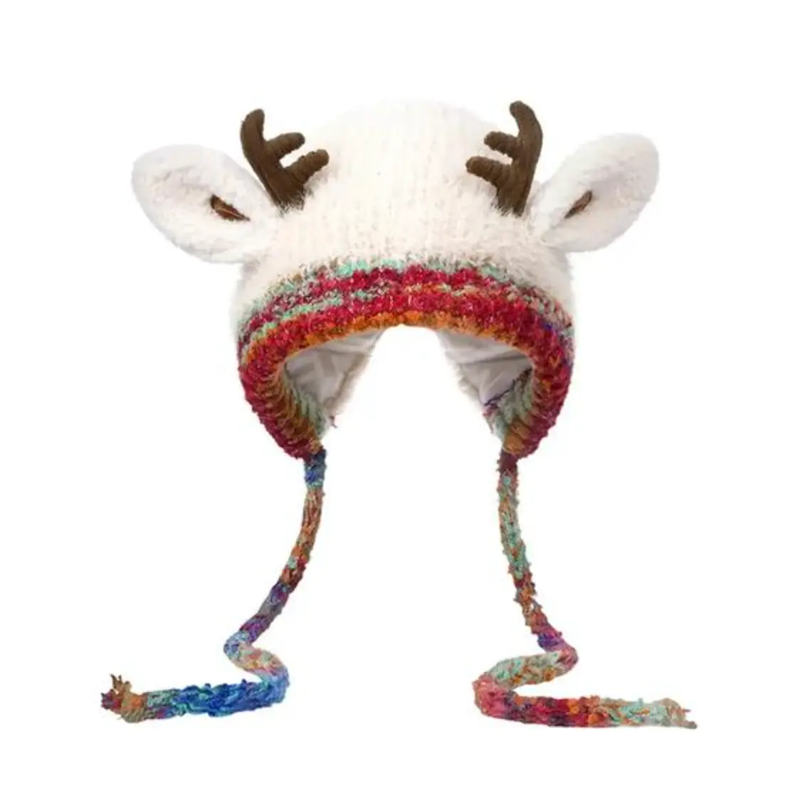 Fluffy Winter Antler Hat - Stay Warm & Cute All Winter + Converts Into a Storage Bag - Image 5