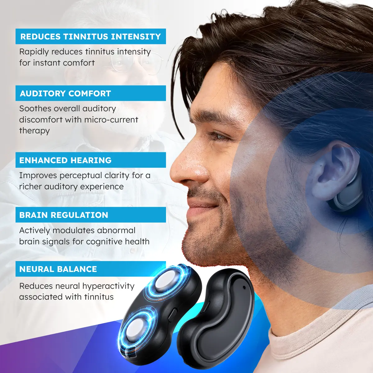 Dafeila™ SoniPulse Tinnitus Relief Soothing Aid - Image 2