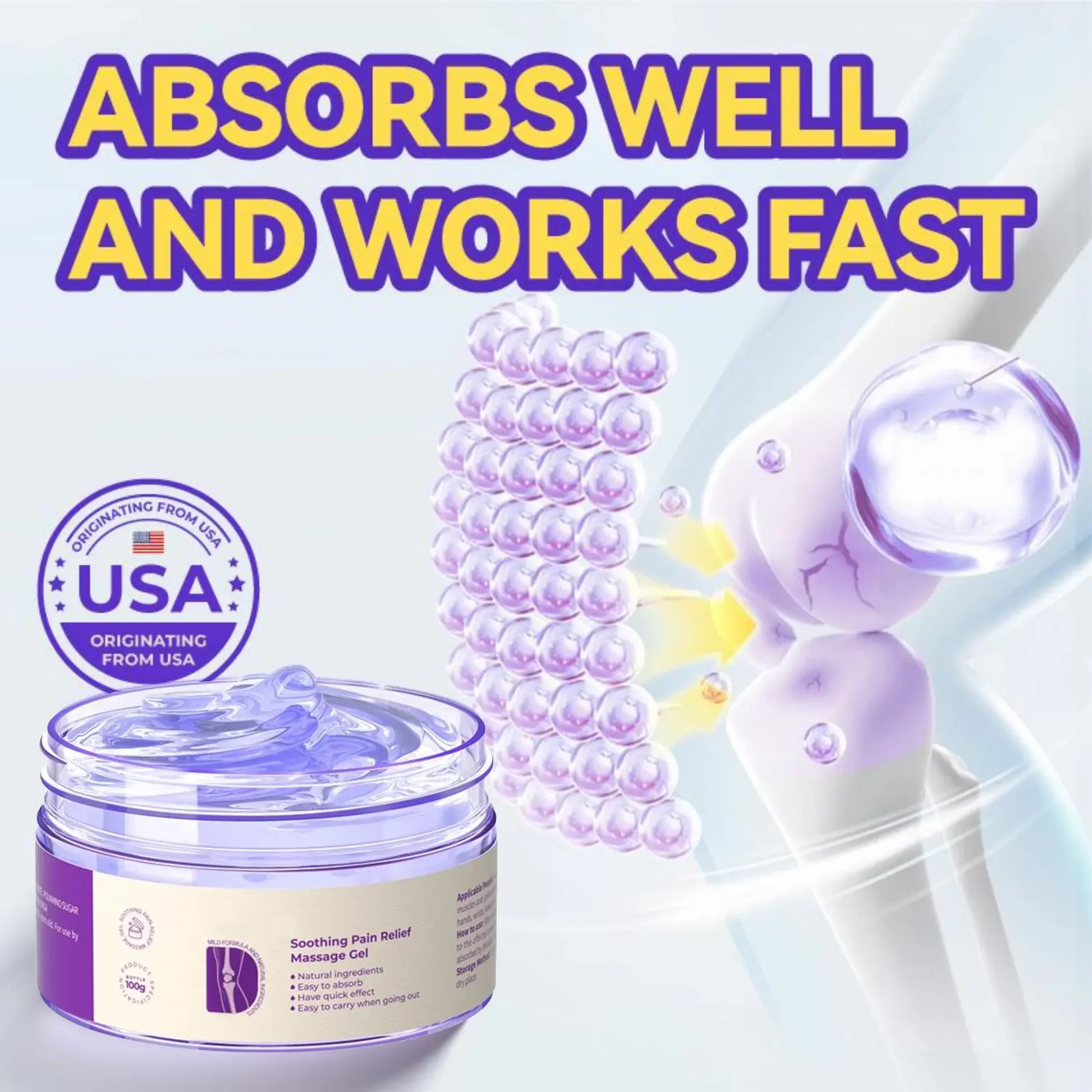 AOA-Approved Pain Relief Gel – With Turmeric & Emu Oil for Arthritis & Joint Support - Image 3