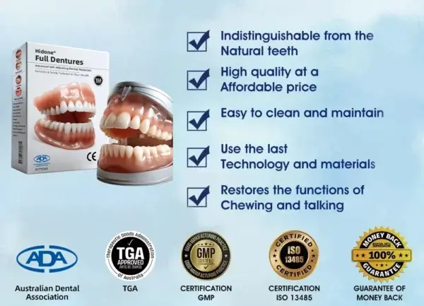 Full Denture Set Advanced Self-Adjusting Dental Materials - Image 4