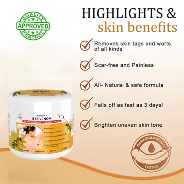Bee Venom Mole and Wart Treatment Cream - Image 3