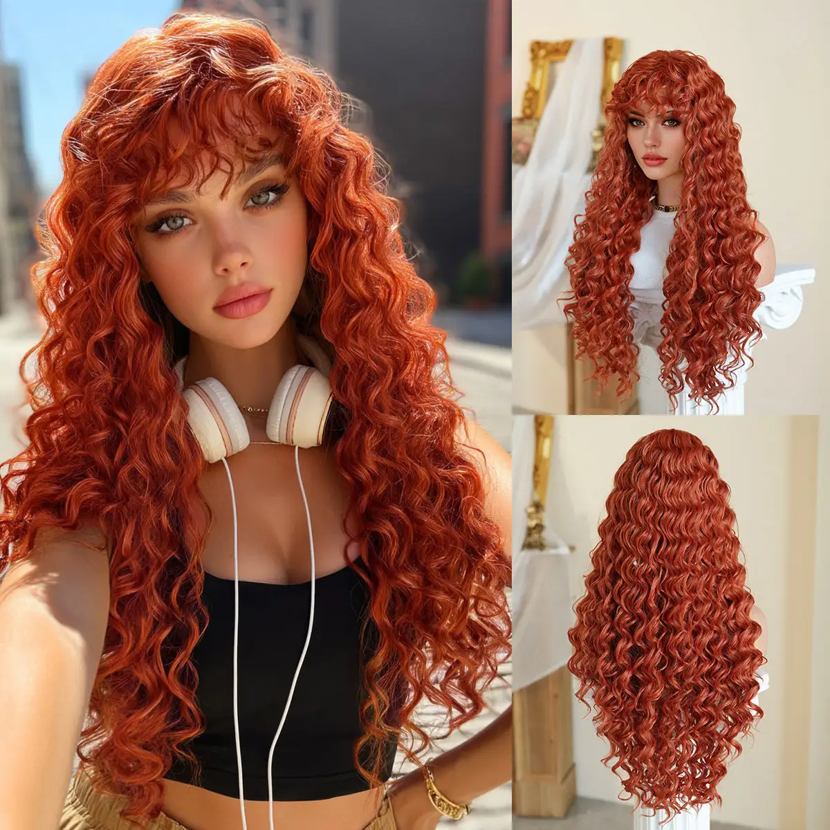 LOVILDS Effortless Shaggy Waves Big Hair Curly Hair Wig - Image 7