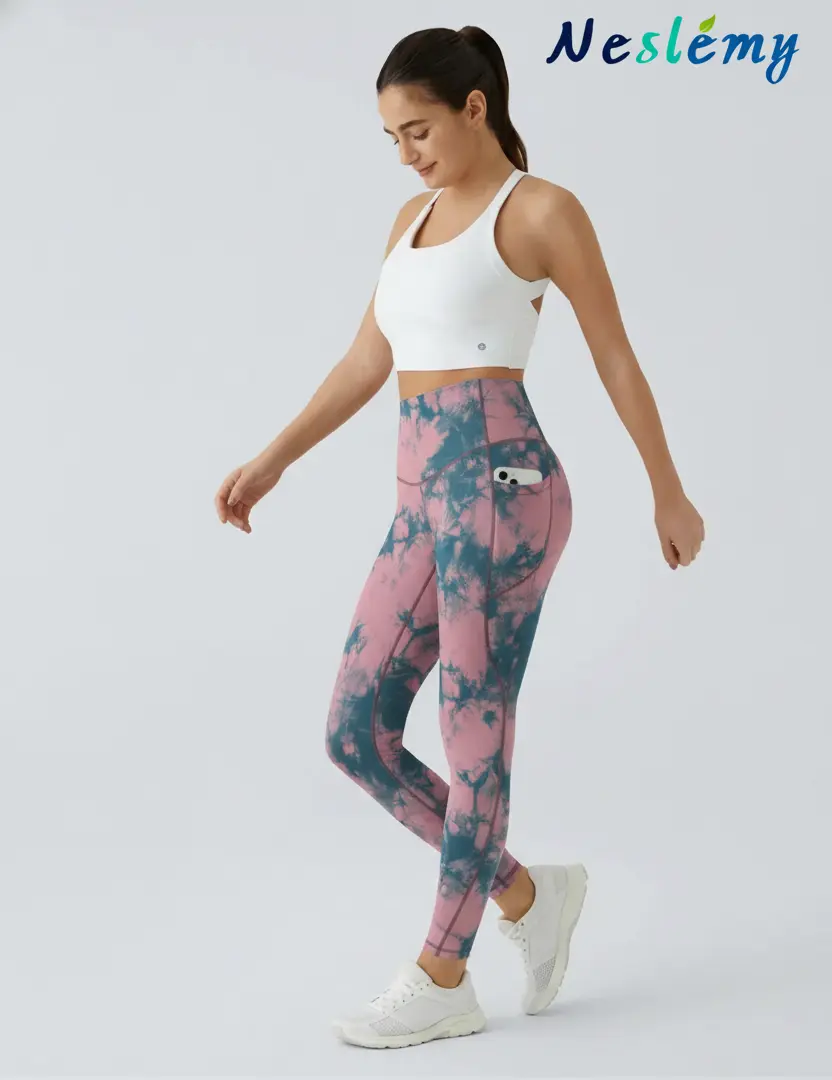High Waisted Waist Shaping Pocket Shaping Training Leggings - Image 20