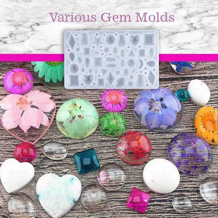 DIY Crystal Glue Jewelry Mold 83 Pcs Set - Image 4
