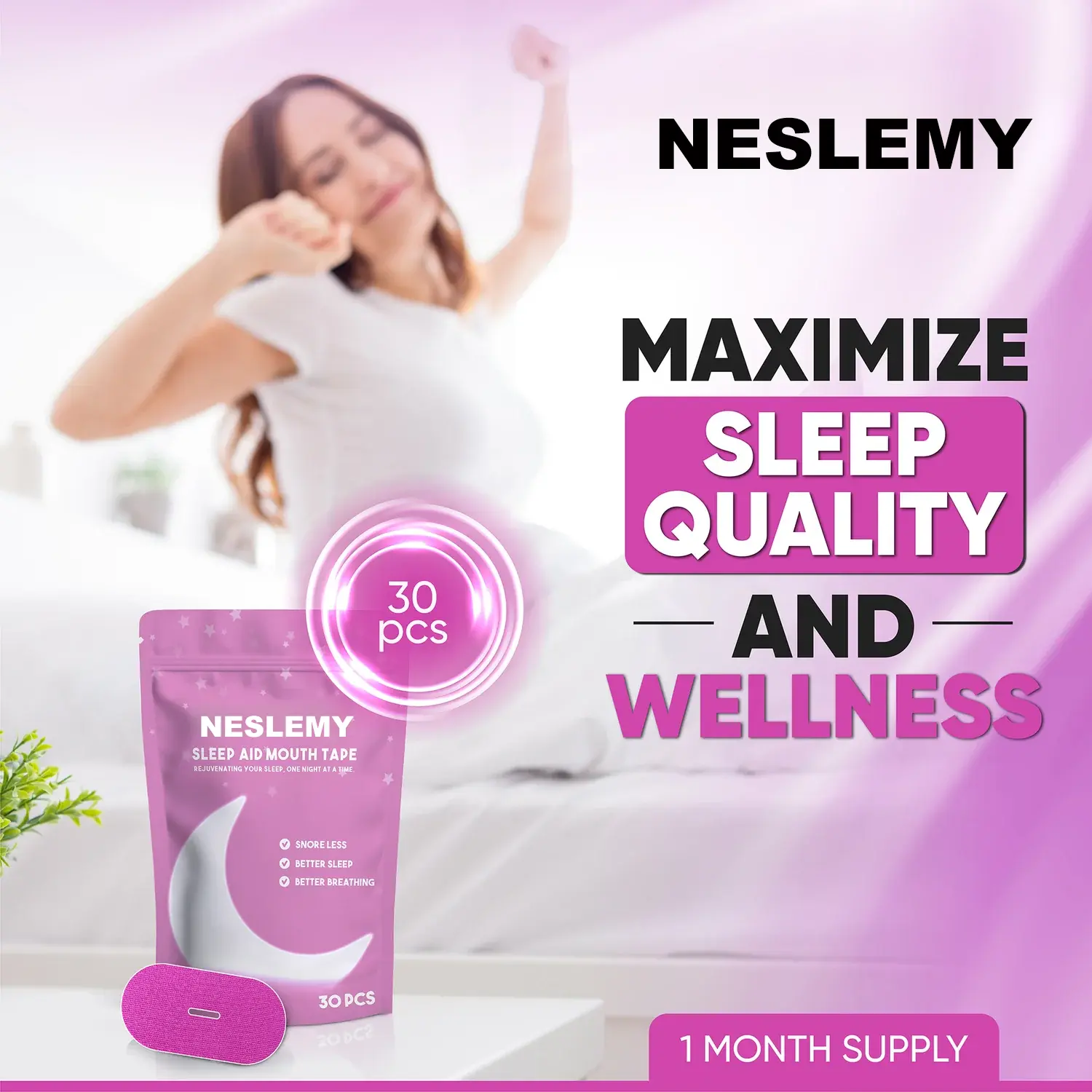 NESLEMY- Breathable Mouth Tape for Rest & Recovery - Image 3