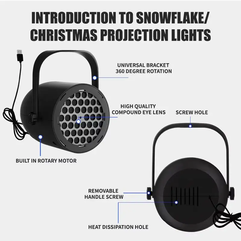 NESLEMY Christmas Projection Lamp 5V/1A with 16 Patterns USB Powered for Home - Image 8