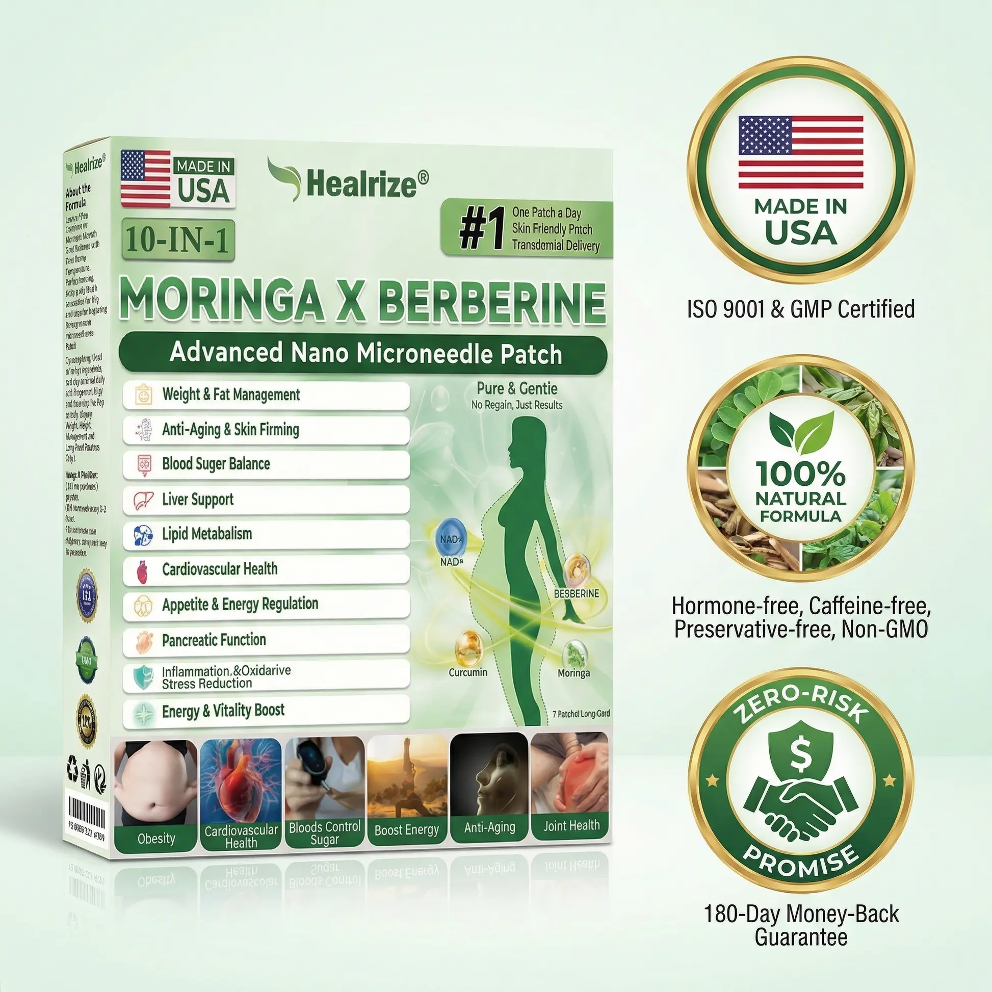 MORINGA BERBERINE & NDA+NMN Advanced Nano Microneedle Patch