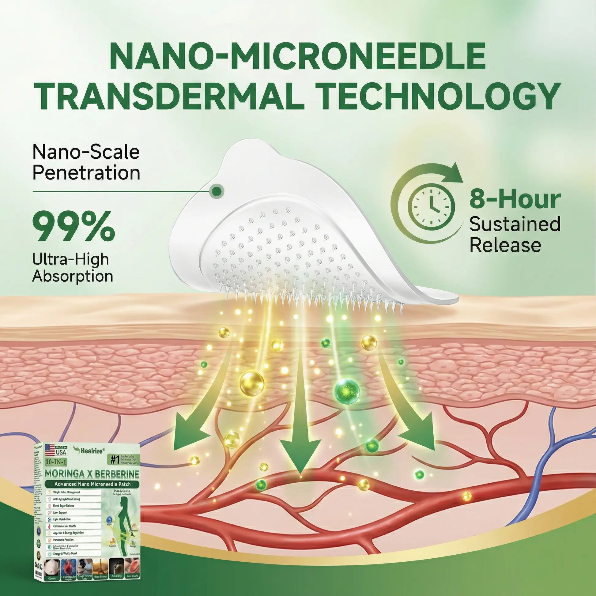 MORINGA BERBERINE & NDA+NMN Advanced Nano Microneedle Patch - Image 7