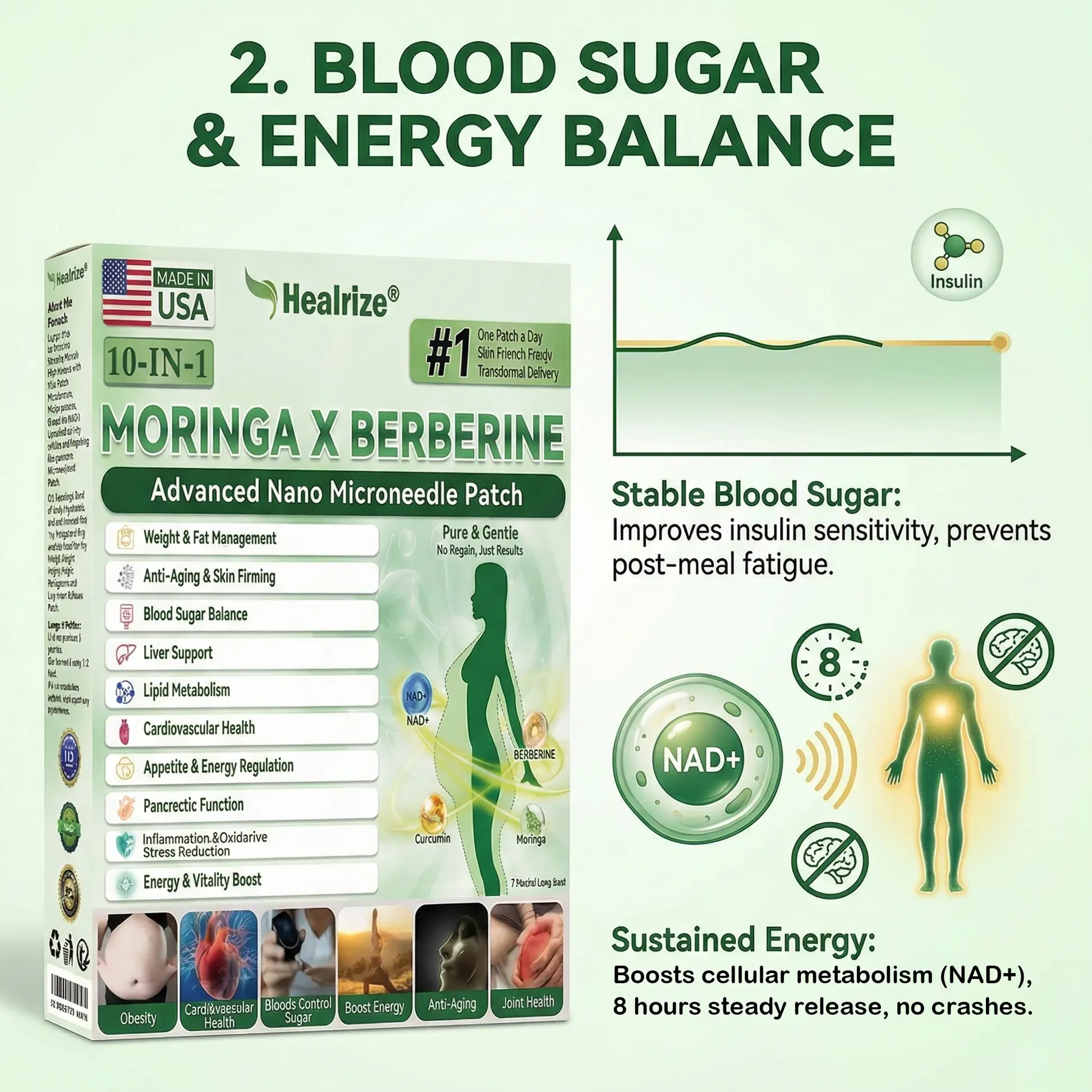 MORINGA BERBERINE & NDA+NMN Advanced Nano Microneedle Patch - Image 9