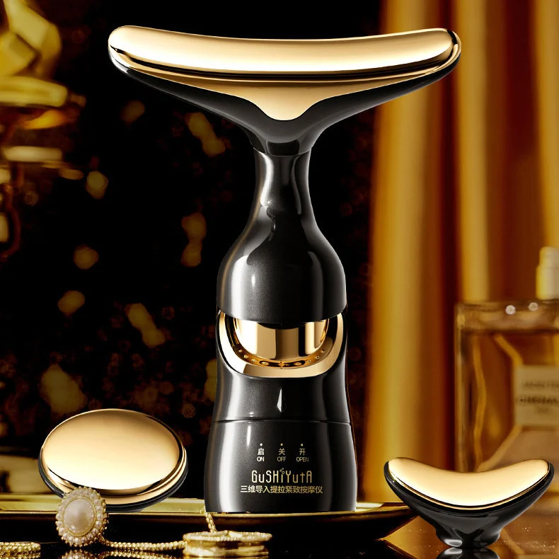REPLACEABLE ESSENCE CREAM INTRODUCER NECK EYE ELECTRIC FACE MASSAGER - Image 2