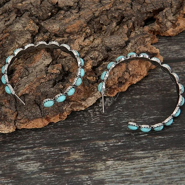 Vintage Turquoise Earrings - Image 4