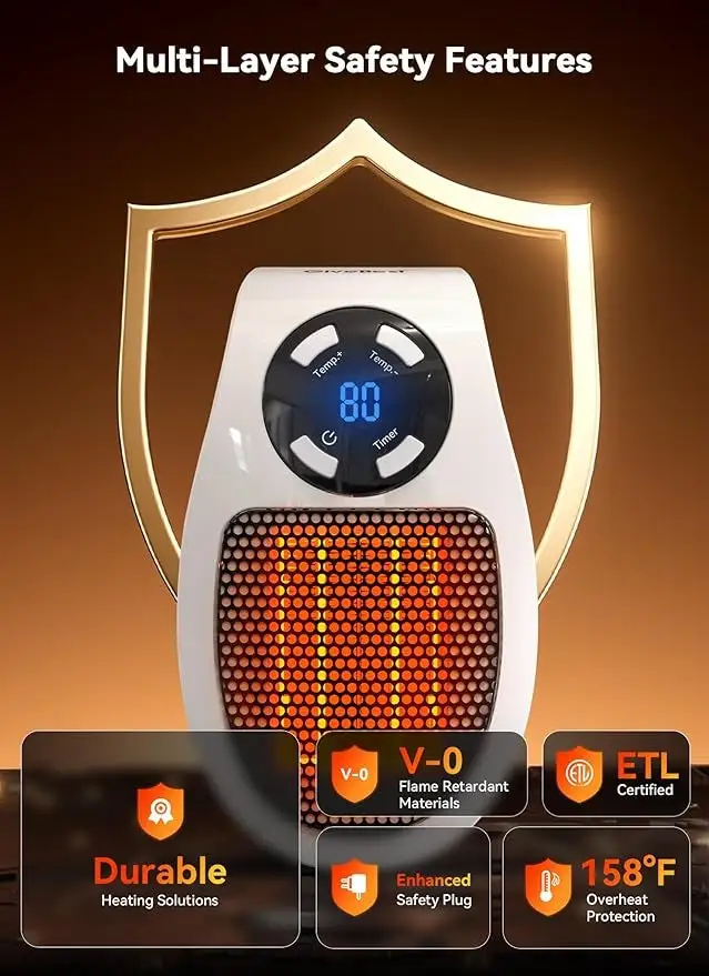 450 Watt Space Heater with LED Display - Image 3