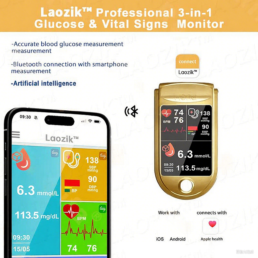 Professional 12in1 Glucose & Vital Signs Monitor - Image 4