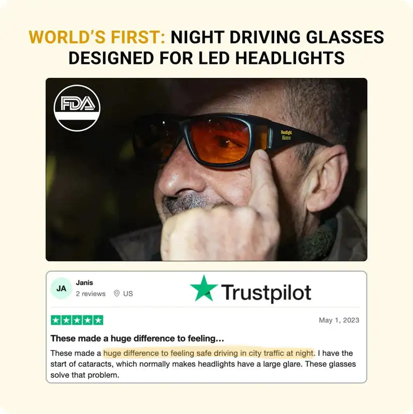 Fit Over Night Driving Glasses with GlareCut Technology - Image 6