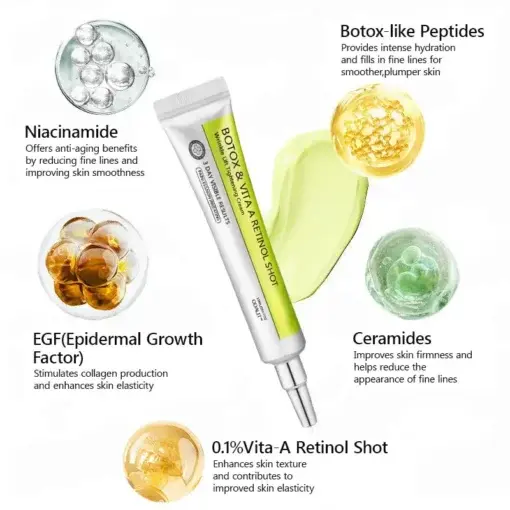 Peptide-Infused Firming Shot Dermatologist-Approved Formula for Powerful Lifting Visibly De-puffing - Image 10