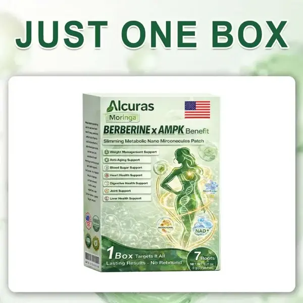 Official Moringa × Berberine × AMPK 8-Benefit Slimming & Metabolic Nano Microneedle Patch
