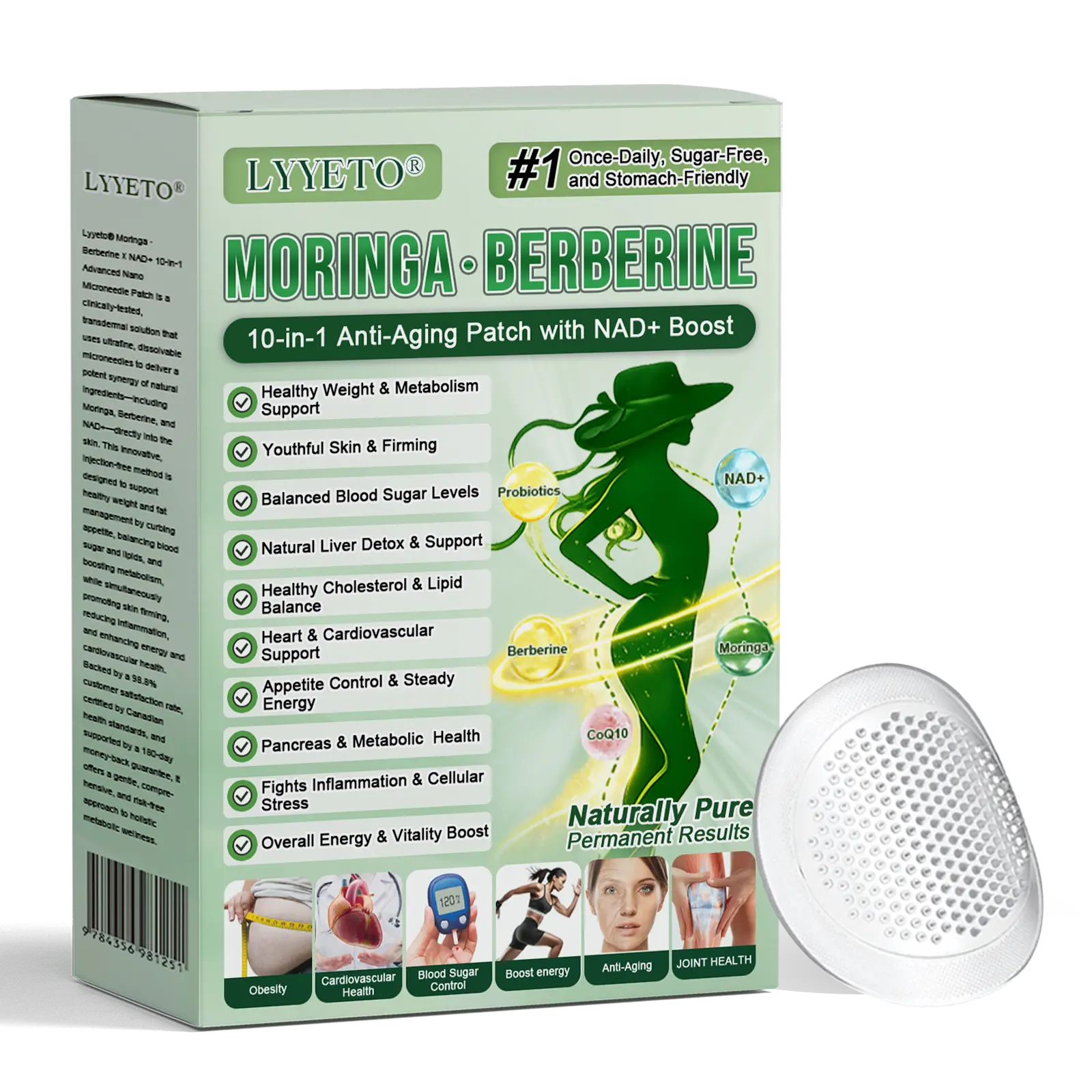 Official Store | Moringa Berberine + NAD+ 10-in-1 Nano Microneedle Patch(Just once a day, visible changes in 7 days) - Image 14