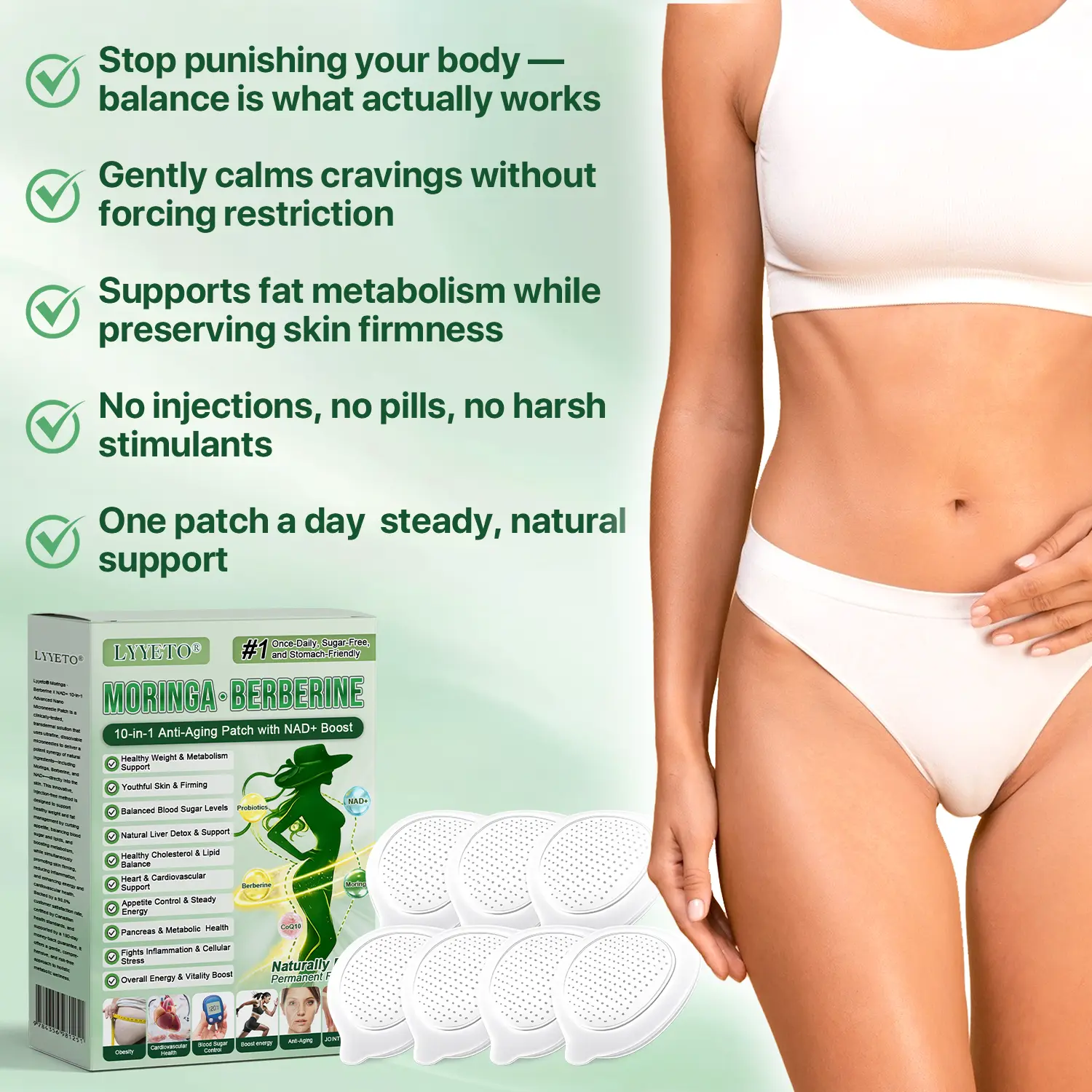 Official Store | Moringa Berberine + NAD+ 10-in-1 Nano Microneedle Patch(Just once a day, visible changes in 7 days) - Image 5