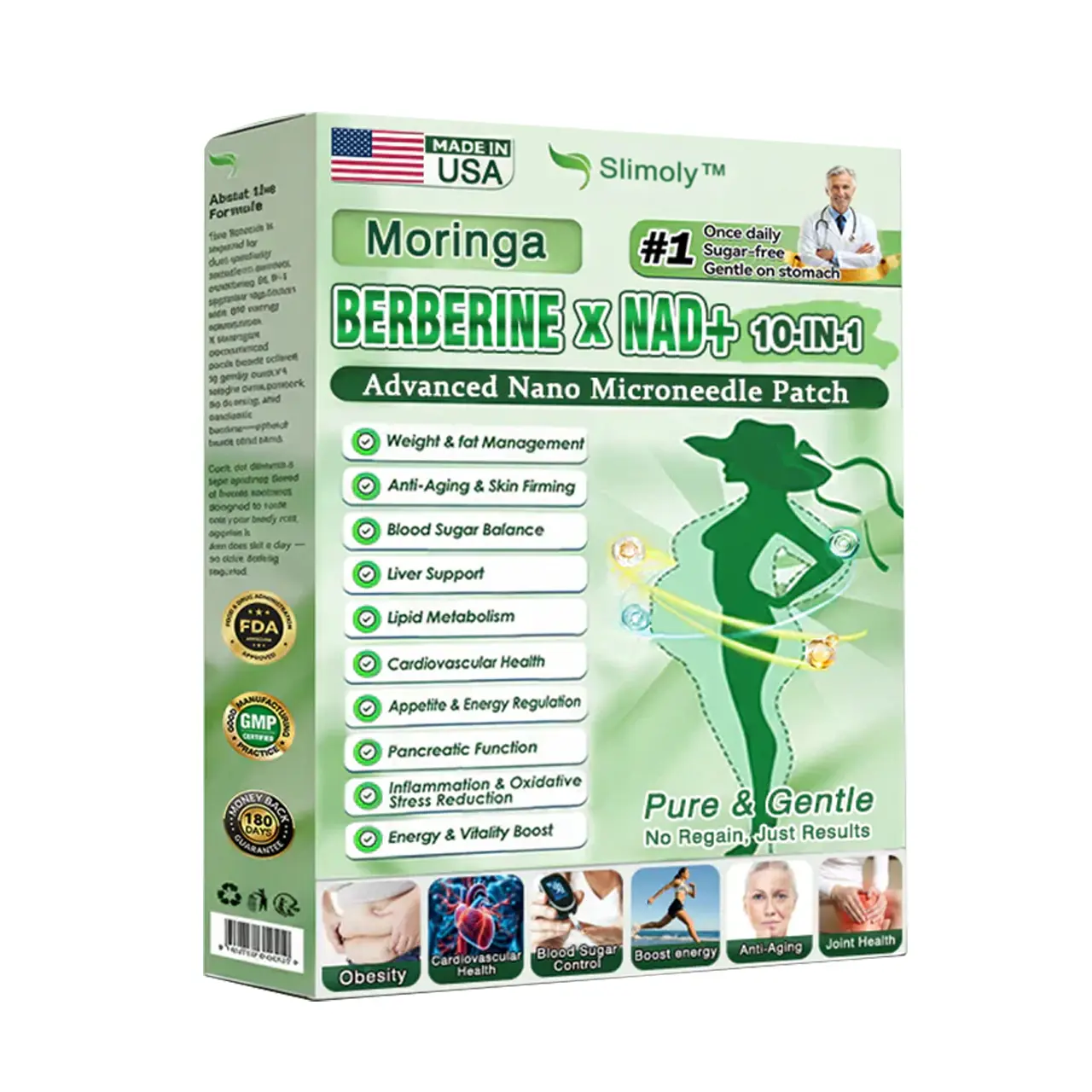 Moringa & Berberine 10-IN-1 Advanced Nano Microneedle Patch(Once Daily, visible changes in 7 days) ✅ Obesity, Diabetes, Sleep Apnea, And Joint Issues - Image 10