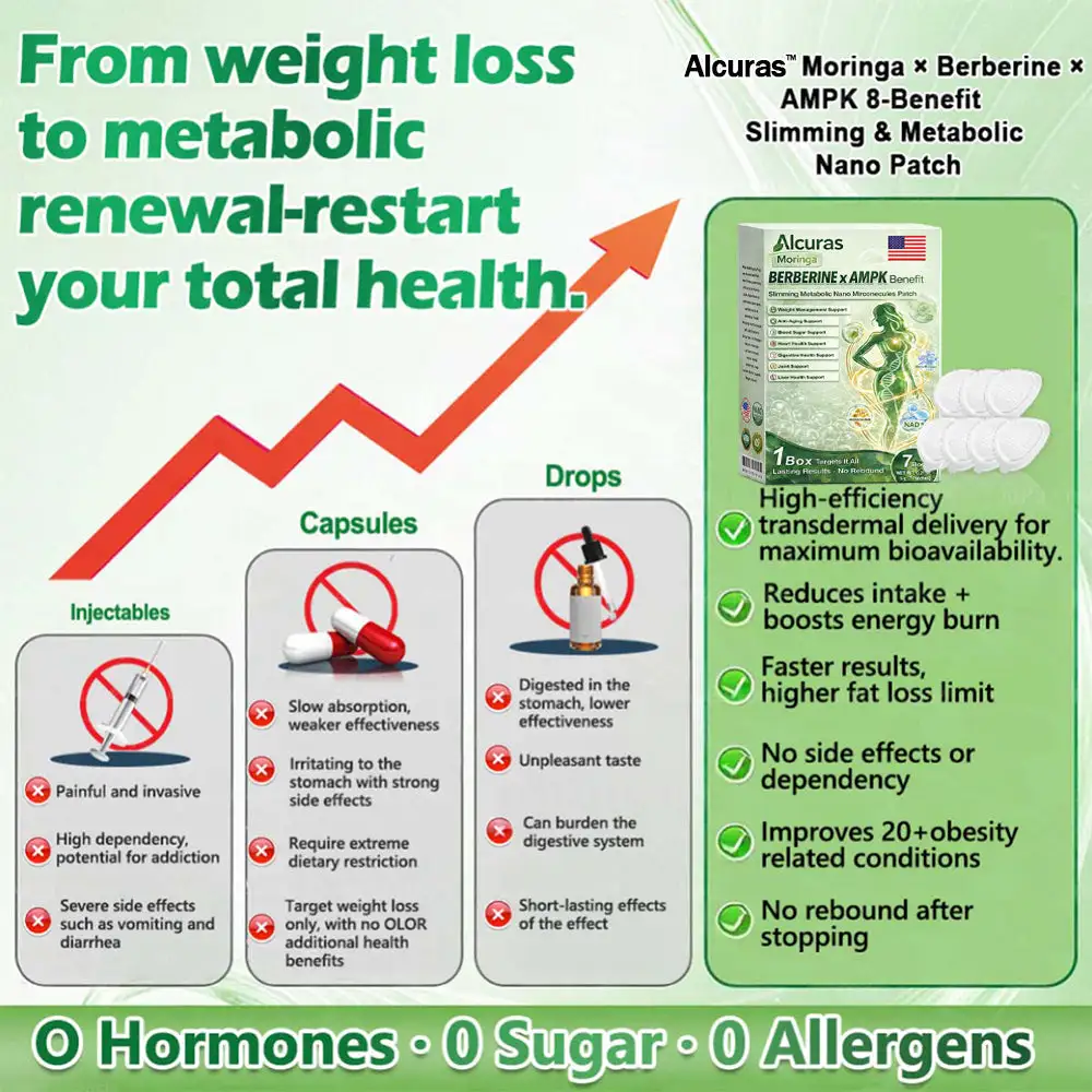 Moringa × Berberine × AMPK 8-Benefit Metabolic Support Nano Microneedle Patch - Image 5