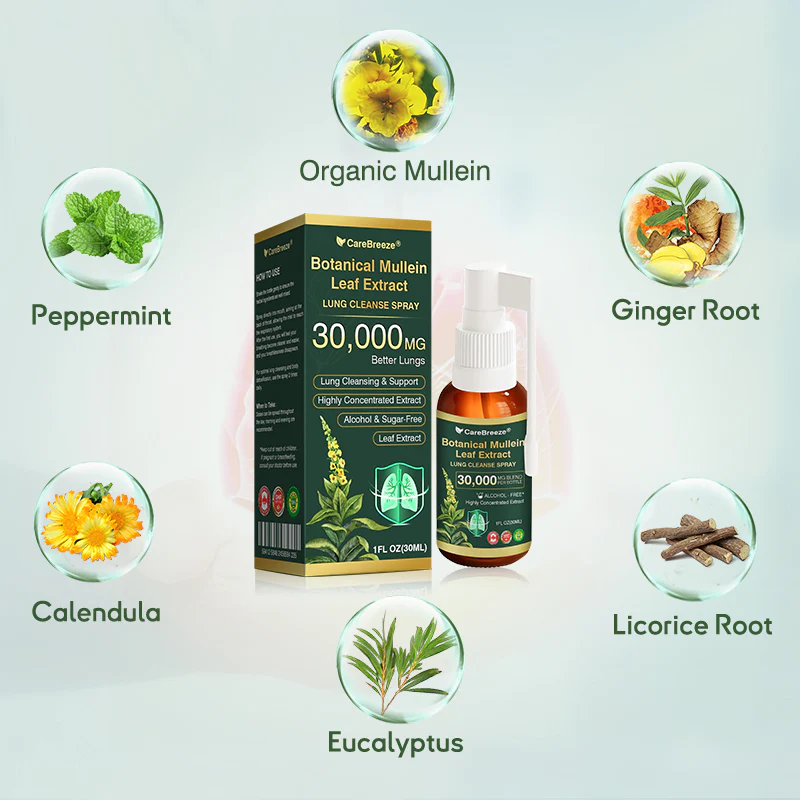 Botanical Mullein Leaf Extract Lung Cleanse Spray