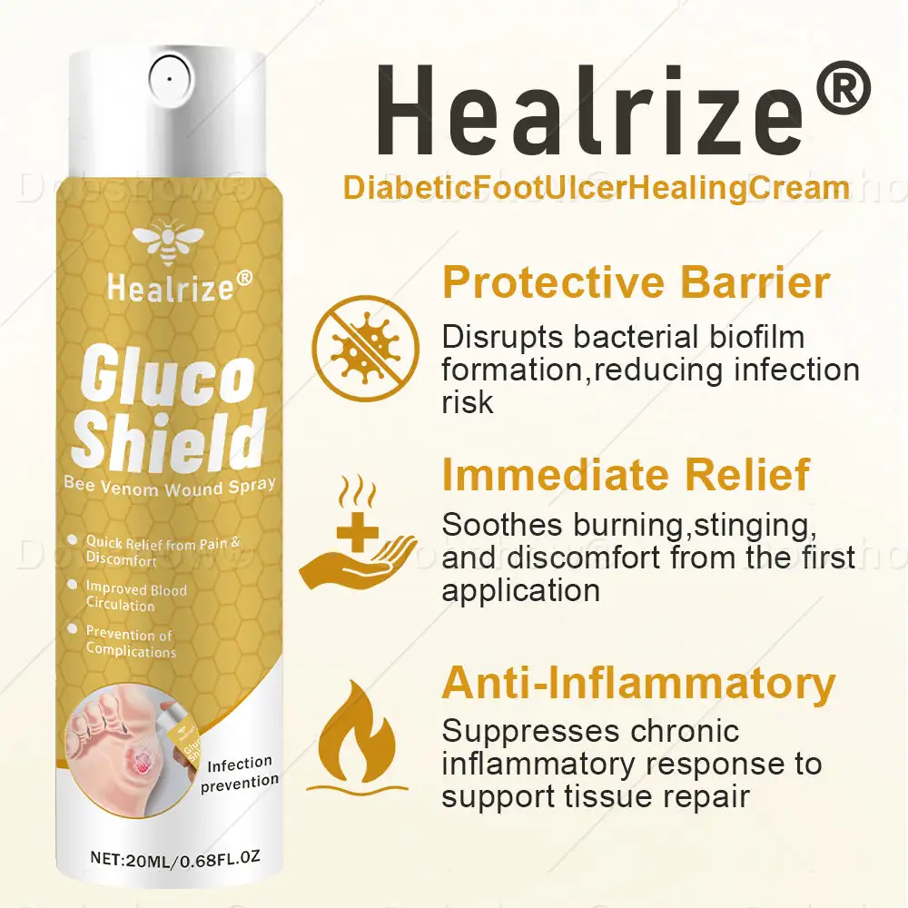 ๐ฅ ๐๐๐ข๐๐ฉ๐๐ ๐๐๐๐๐ง โ ๐๐๐ซ๐ ๐๐ค๐๐๐ฎ | GlucoShield Bee Venom Wound Spray๐ฅ#1 Best-Selling Wound Care Spray - Image 3