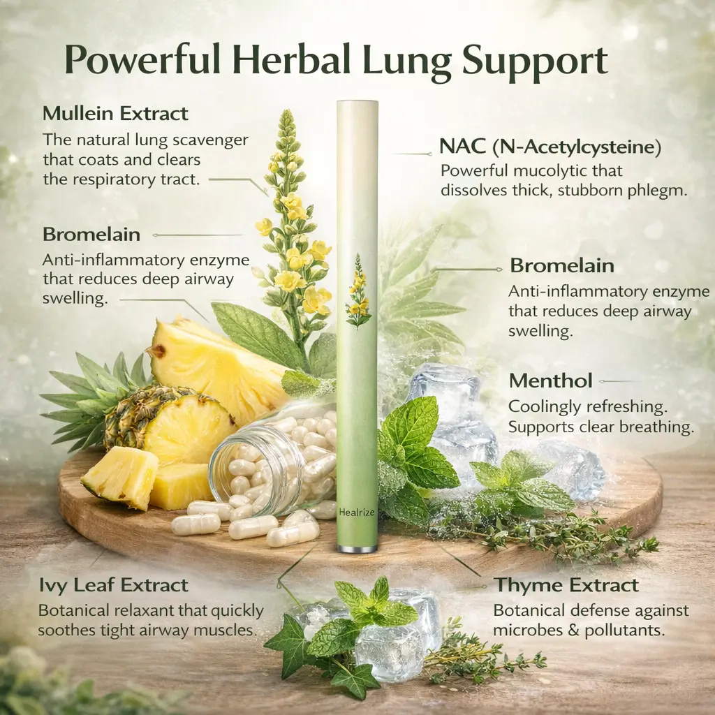 Natural Mullein Lung Support Aroma Diffuser – Deep Lung Cleanse Support - Image 4