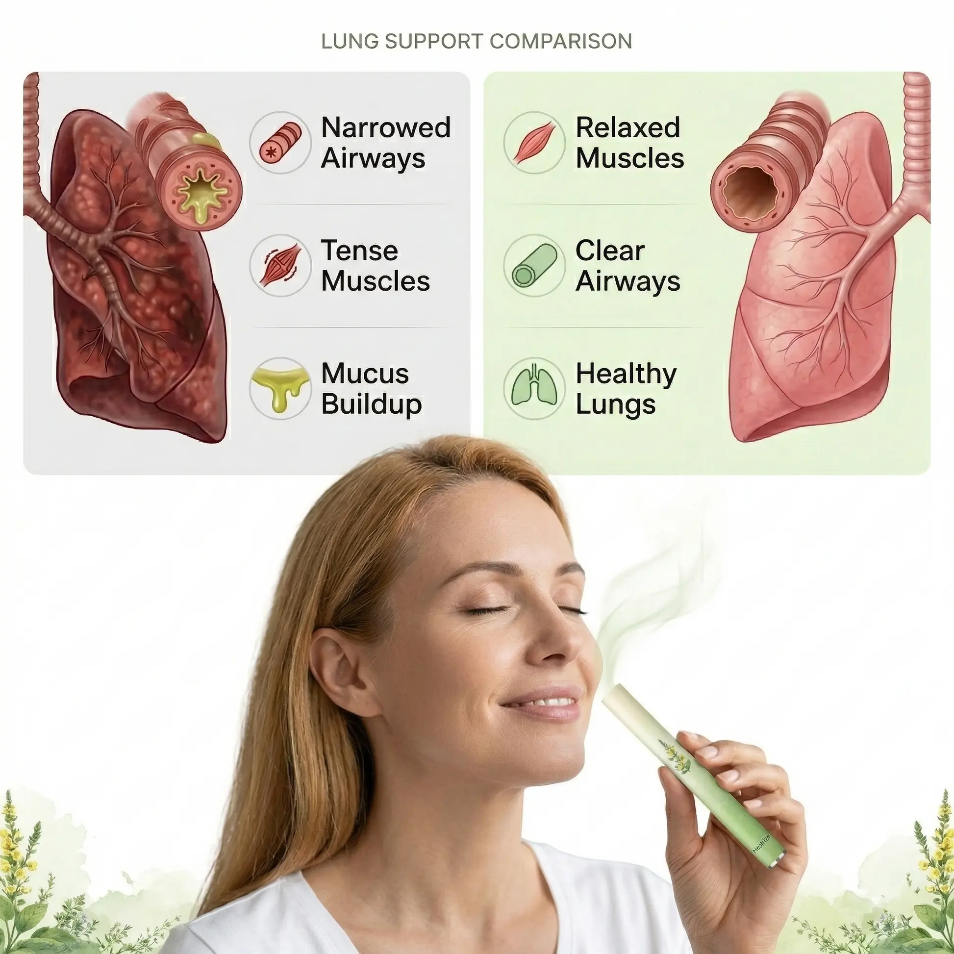 Natural Mullein Lung Support Aroma Diffuser – Deep Lung Cleanse Support - Image 8