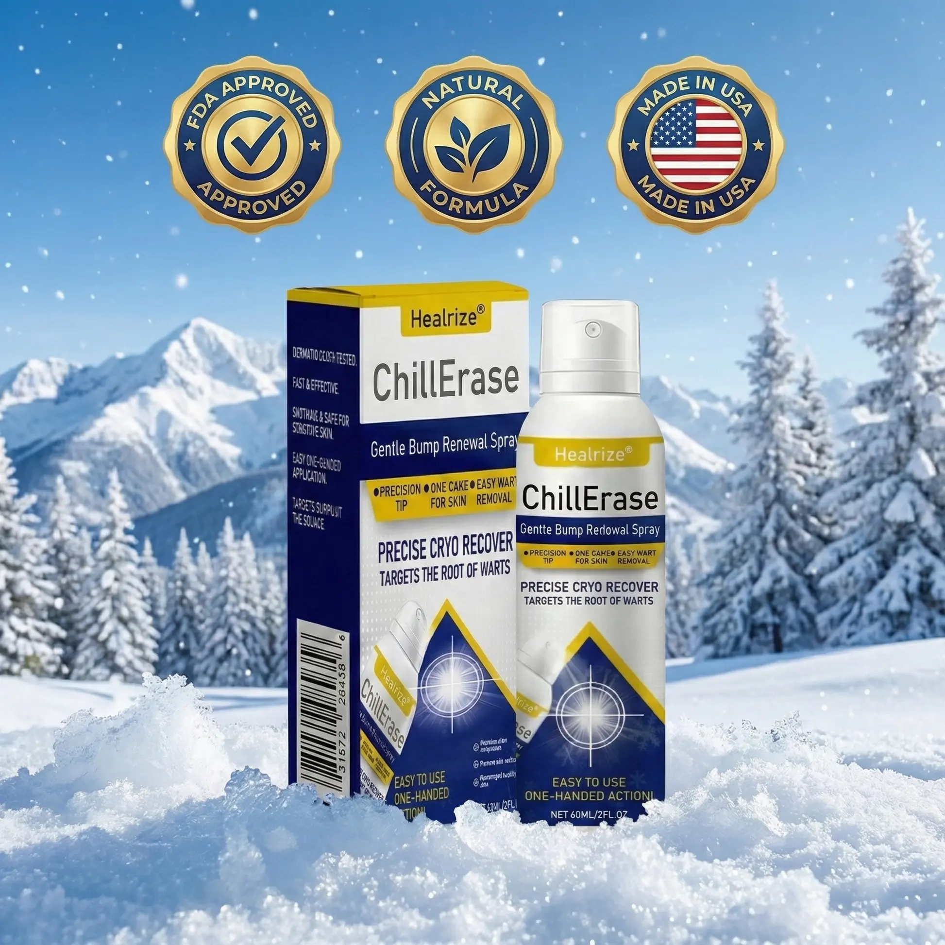 ChillErase Gentle Bump Renewal Spray✨ — Pain-Free, Acid-Free Gentle Wart Removal