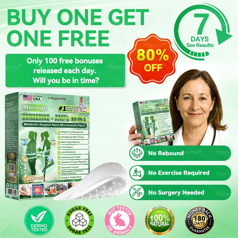 Moringa · Berberine × AMPK+ 10-in-1 Metabolic Support Nano Microneedle Patch - Image 15