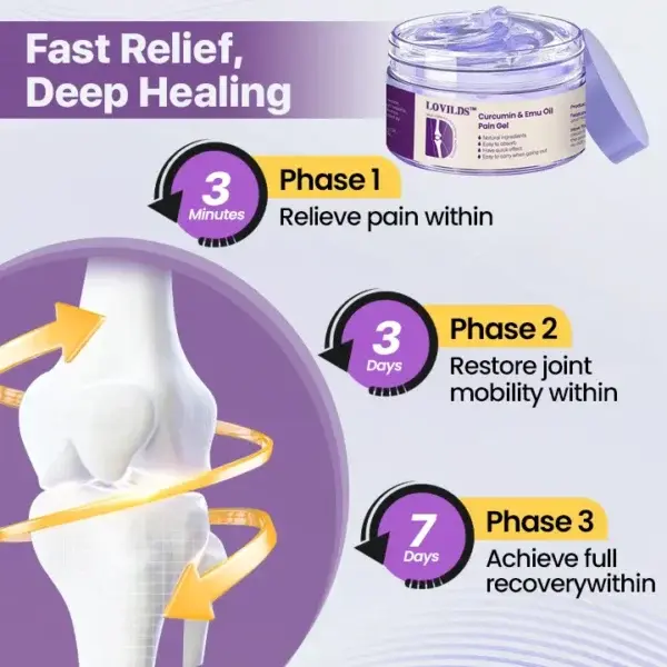 (LAST DAY SALE – 80% OFF) Curcumin & Emu Oil Pain Gel – Backed by US Osteopathic Experts - Image 6