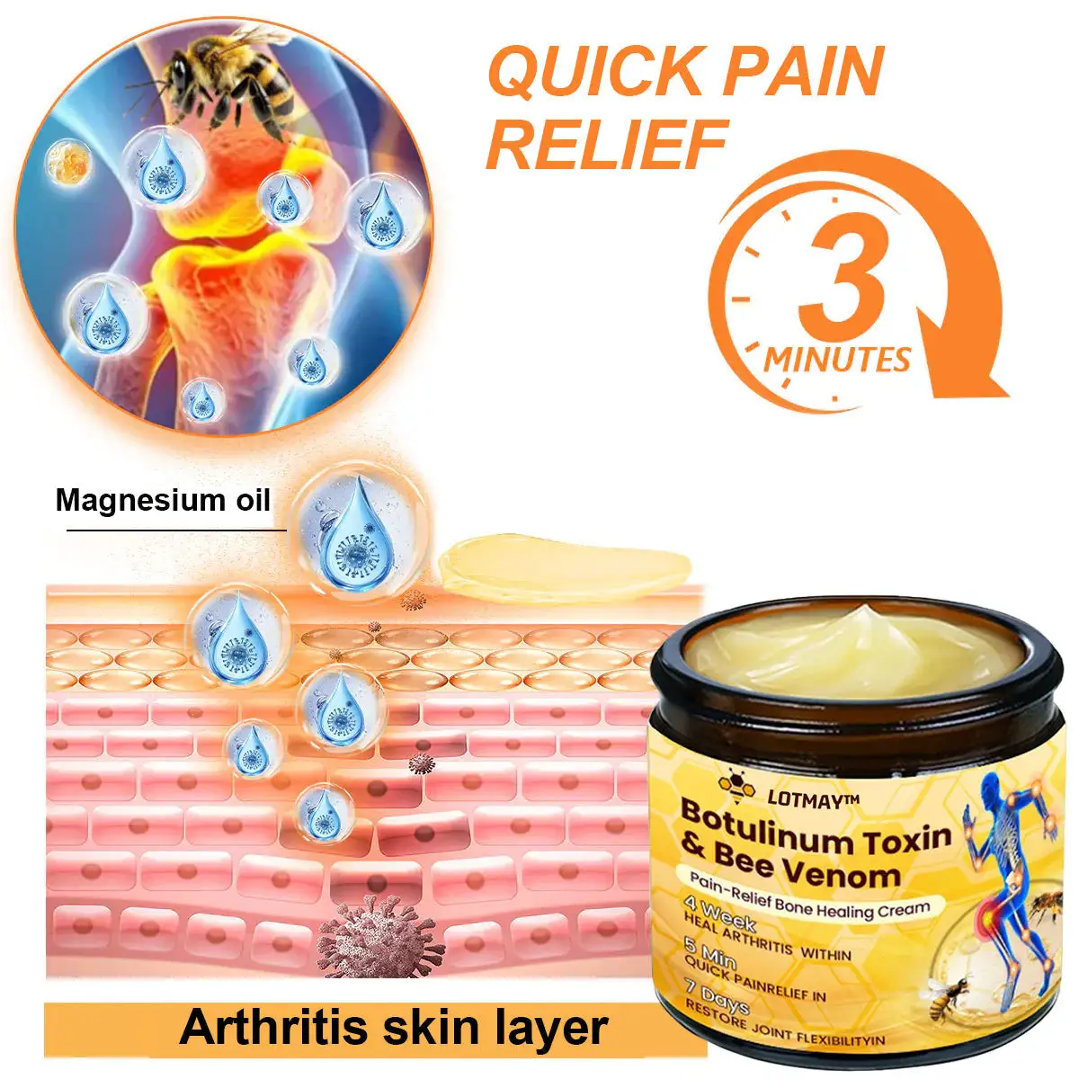 Botulinum Toxin & Bee Venom Pain-Relief Bone Healing Cream - Image 9