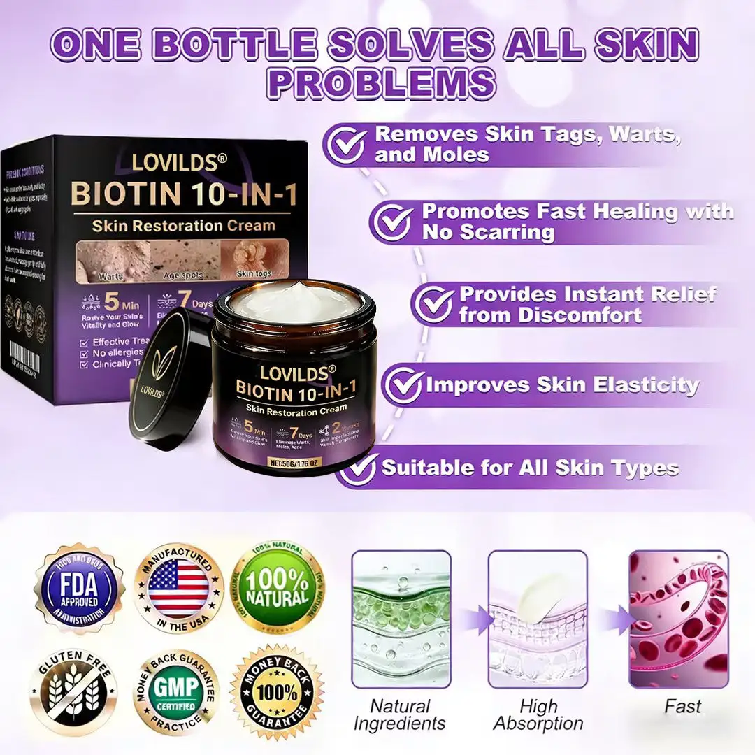 Made and Shipped from UK Biotin 10-in-1 Skin Restoration Cream - Image 8