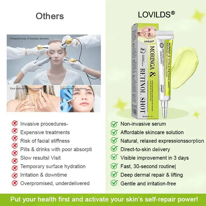 🧠👨⚕️Made and shipped from the USA moringa & Vita-A Retinol Shot Wrinkle-Lift Tightening cream - Last Day Promotion 50% OFF - Image 2
