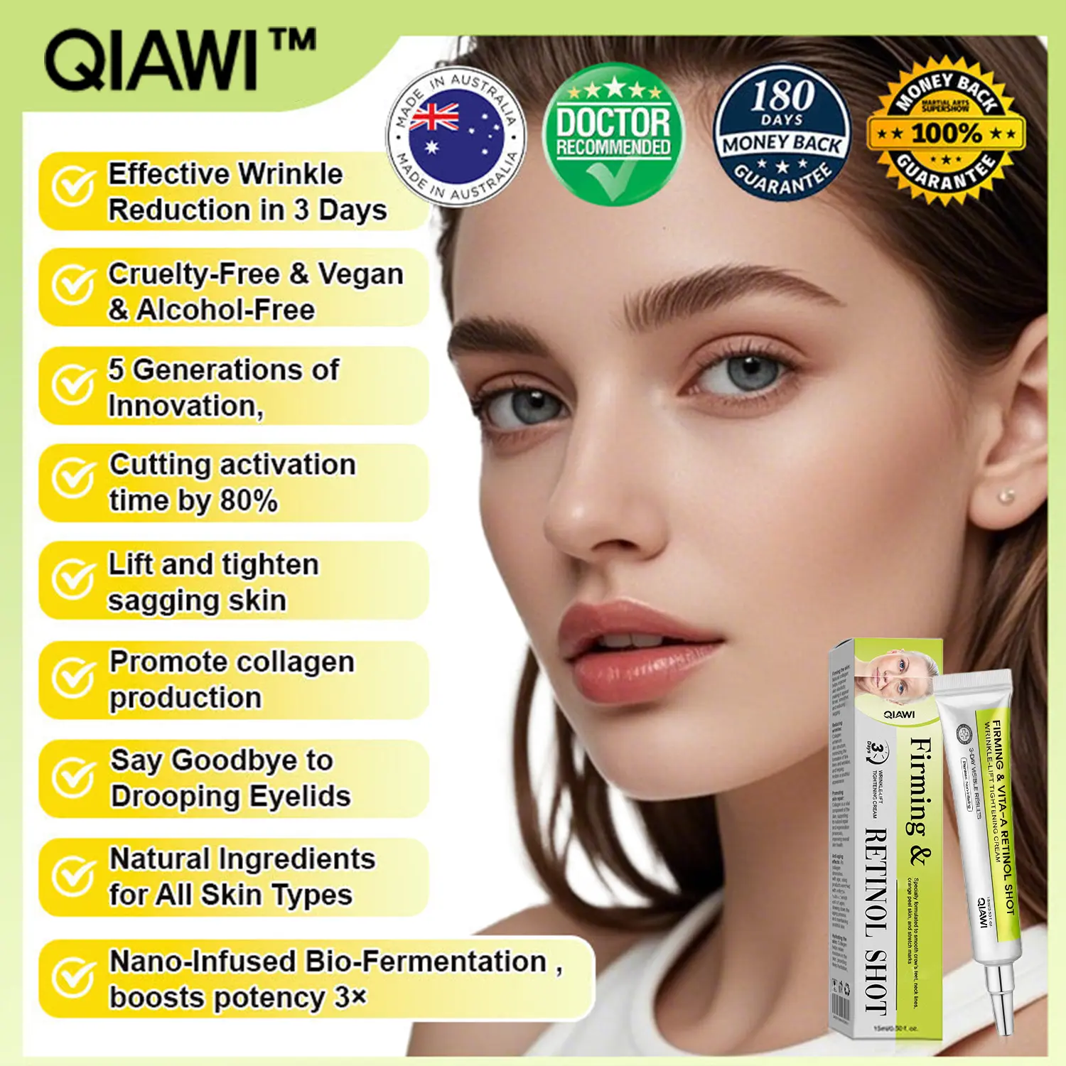 Skin Tightening & Vita-A Retinol Retinol shot Anti-Wrinkle Firming Tightening cream - Image 4