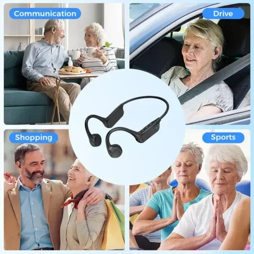 Bone Conduction Smart Hearing Aid Bluetooth Earphones App Controlled - Image 3