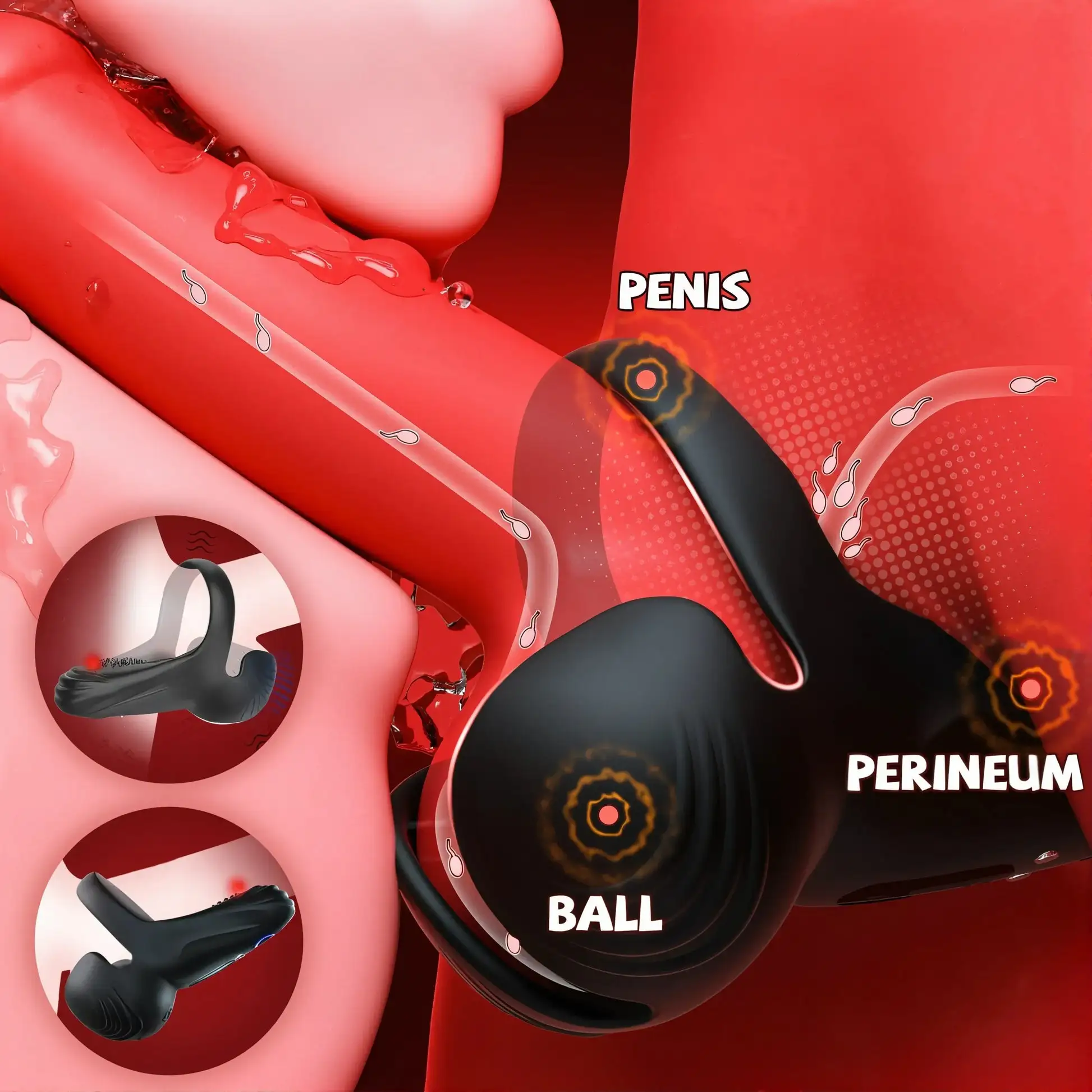 💥New on sale 2026 💞 Vibrating Electric Male Masturbation Lock Ring (Charging) - Image 2