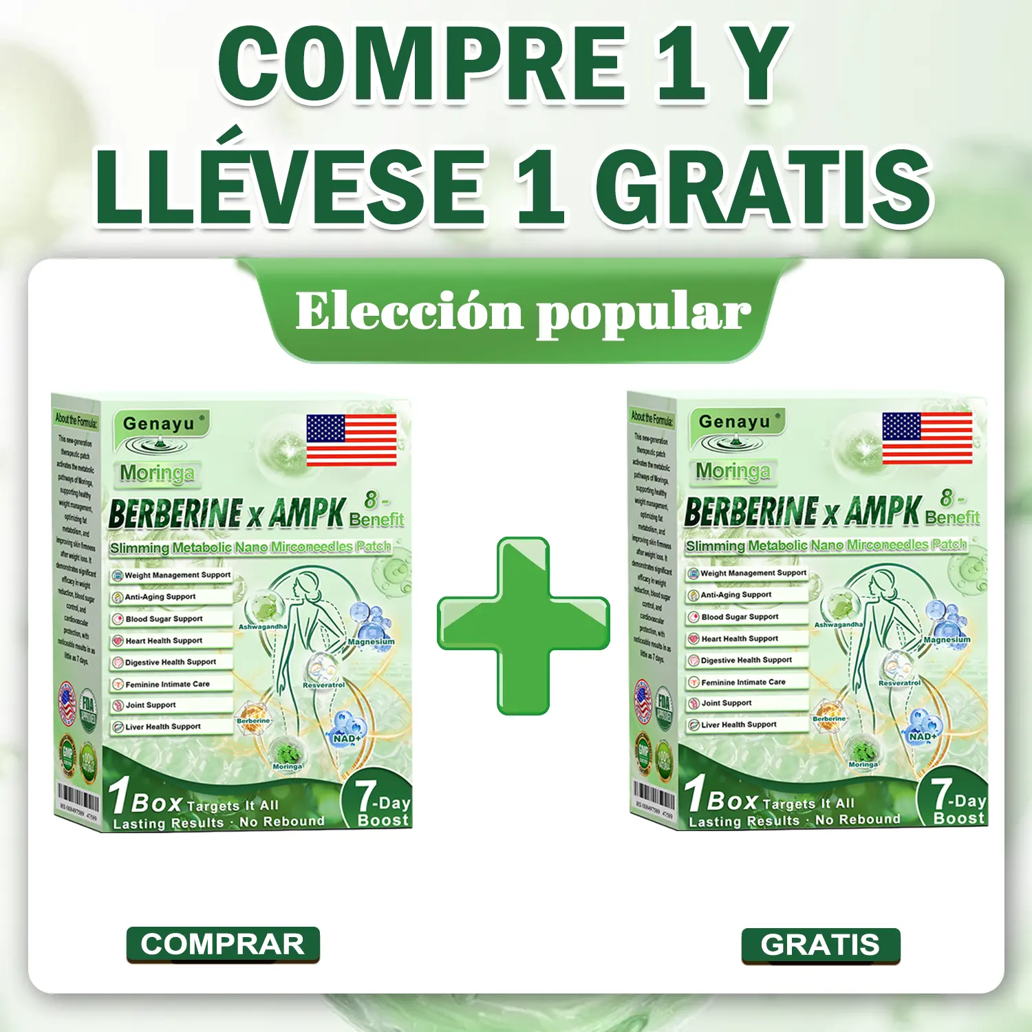 Parche de Microagujas Nano Avanzado 10 en 1 con Moringa, Berberina y NAD+ - Image 14