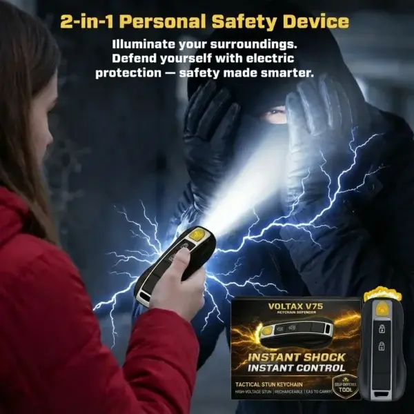 Voltax ShockForce 75M Stun Car Keychain - 2026 Flash Sale 75% OFF ️ - Image 3