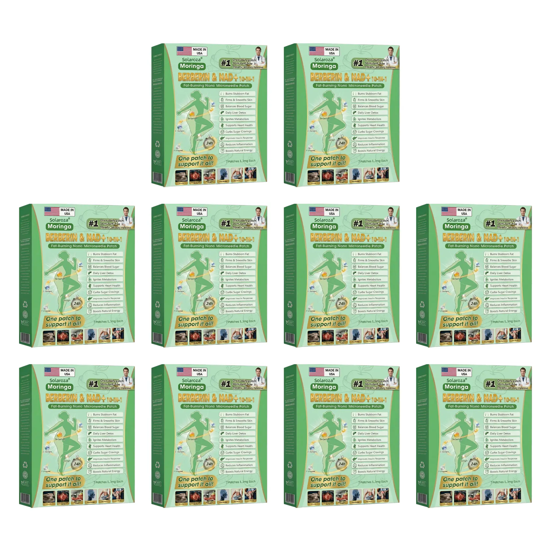 10-in-1 Weight Loss Patch: Boost Metabolism & Burn Fat (NAD+ & Berberine) - Image 8