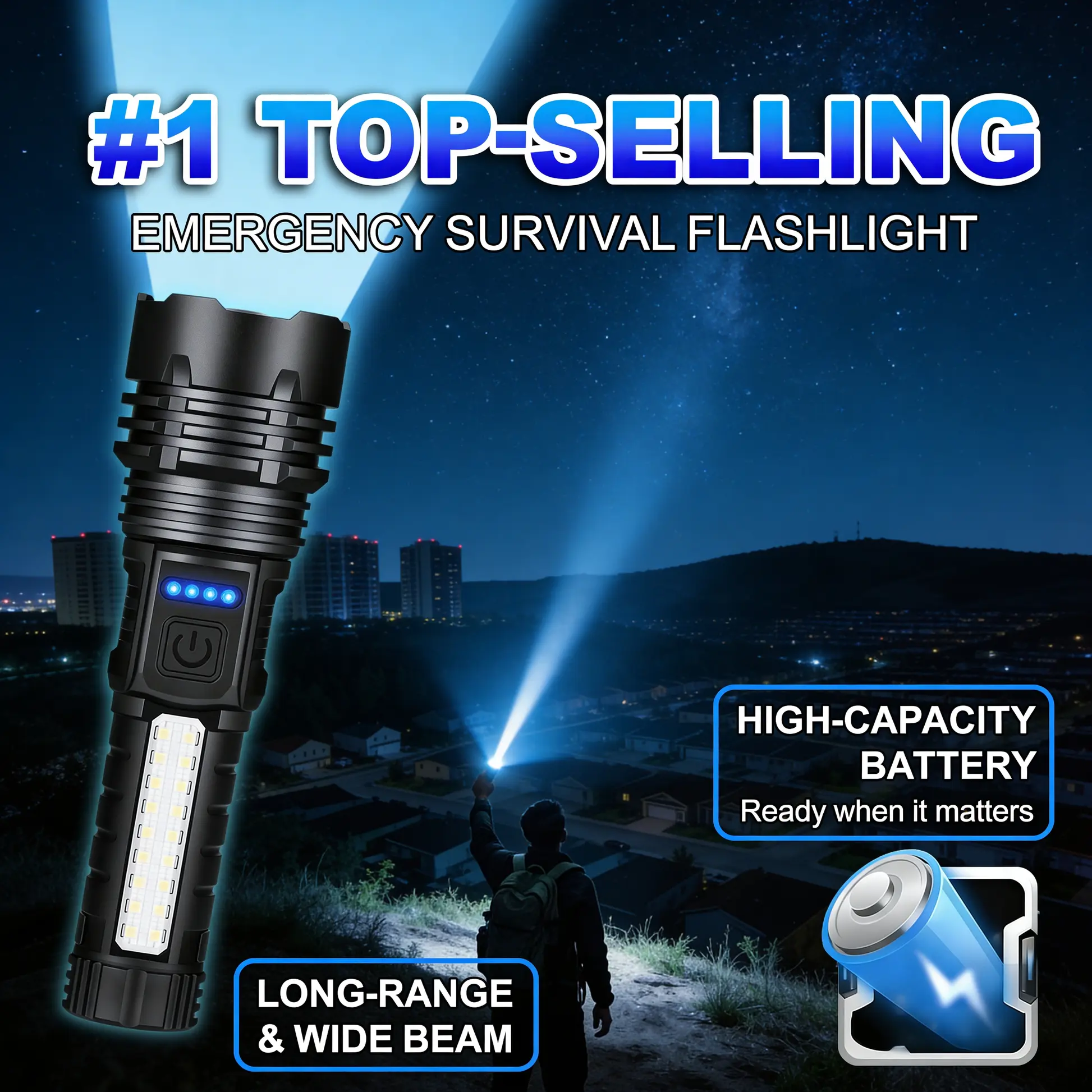 5 Modes Powerful Emergency Survival Flashlights