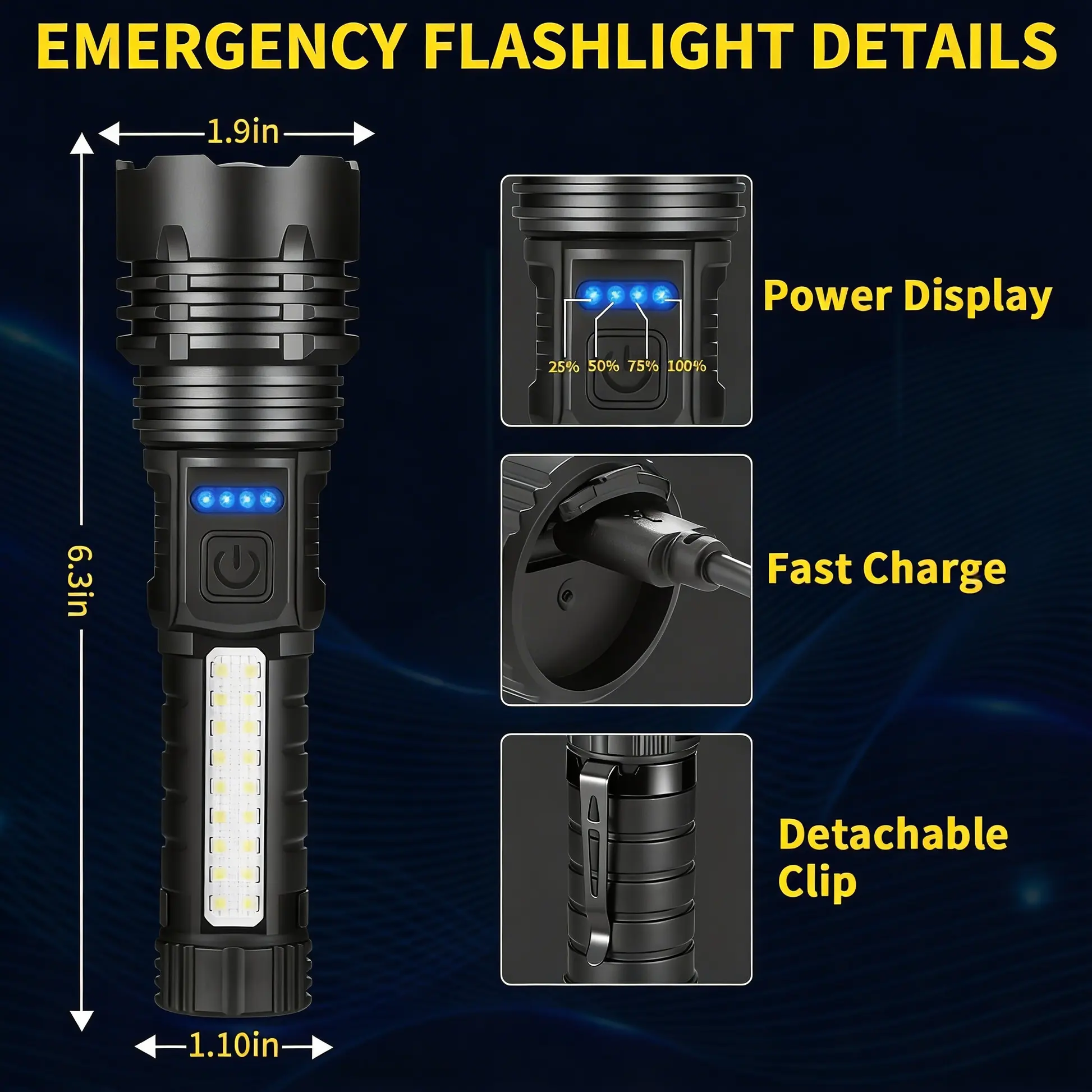 5 Modes Powerful Emergency Survival Flashlights - Image 7