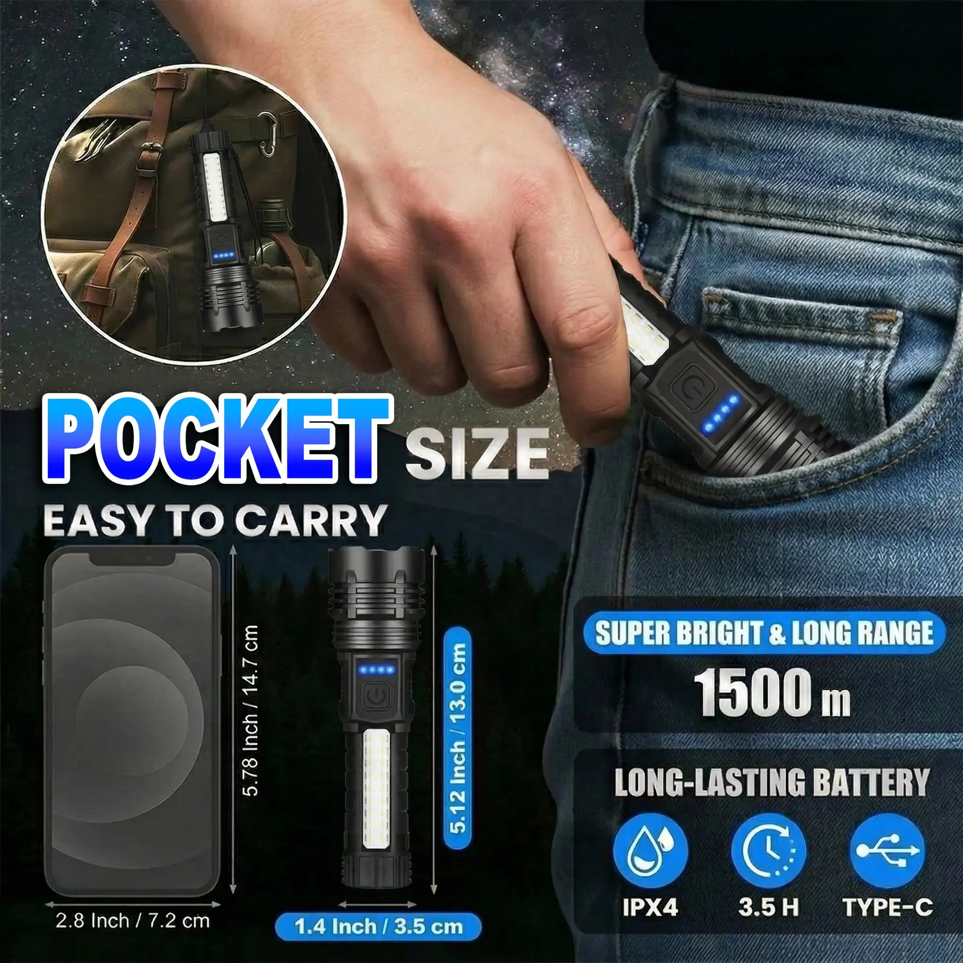 5 Modes Powerful Emergency Survival Flashlights - Image 6