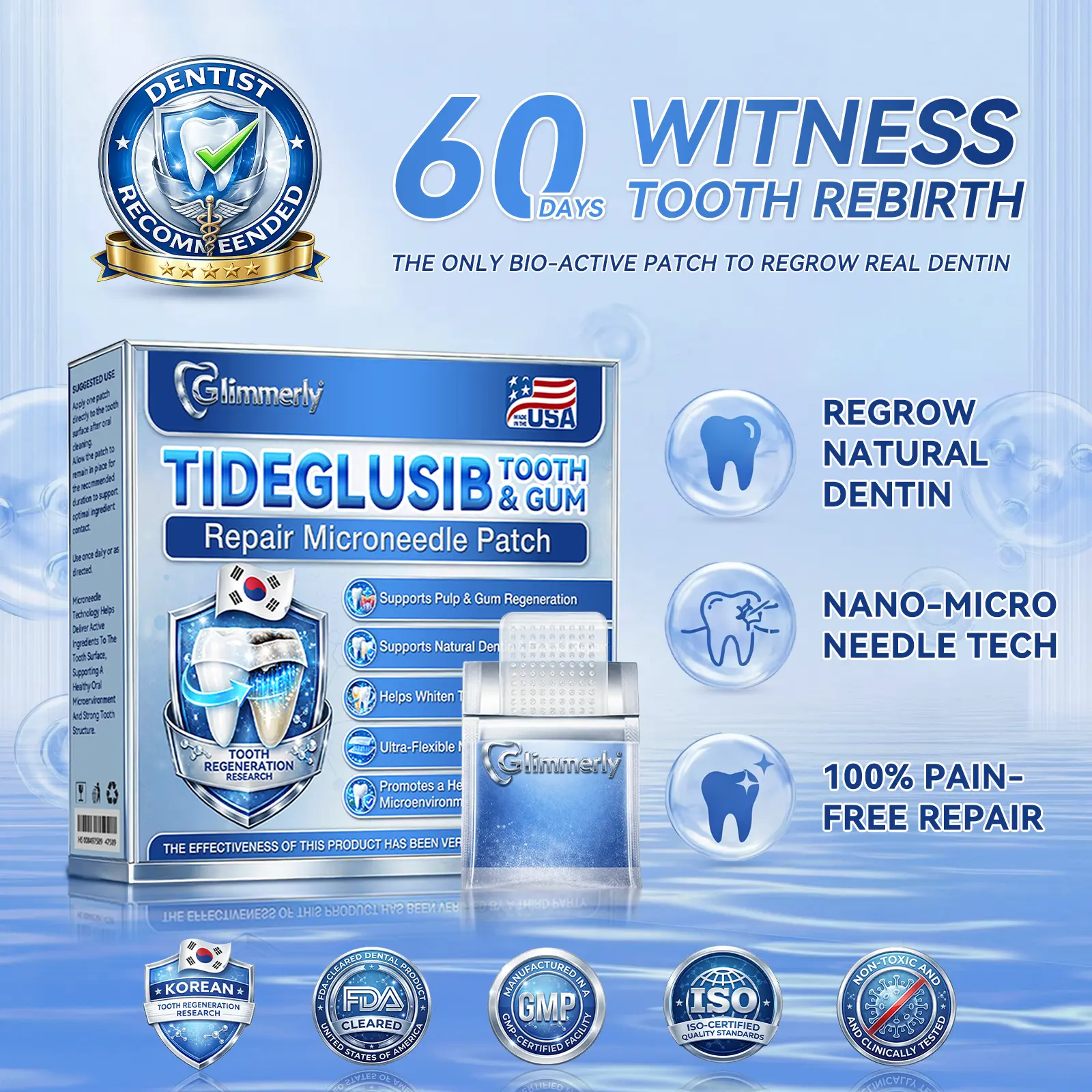 Tooth & Gum Repair Clinical-Grade Microneedle Patches