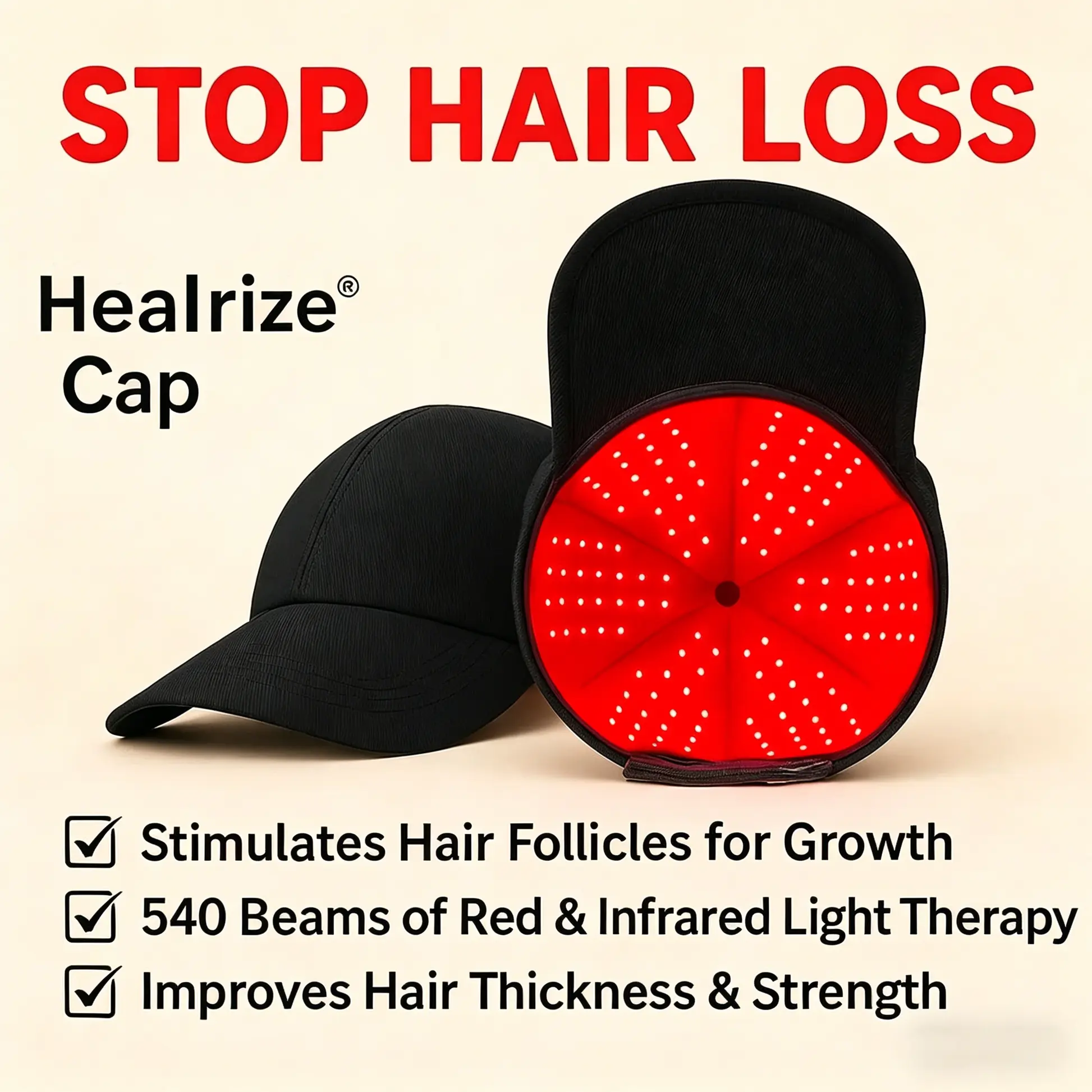 Hair Growth Cap — Regrow Thicker Hair in 90 Days - Image 3