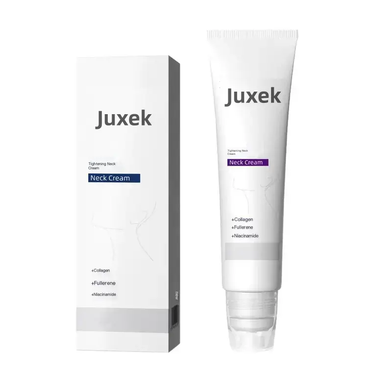 Juxek Neck Firming Cream Reduces Wrinkles and Double Chin - Five Rollers for All Around Massage