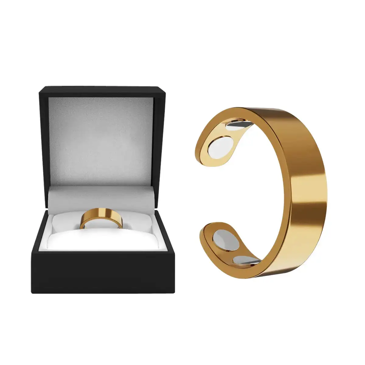 Magnetic Ring - Elegant Stainless Steel Ring - Magnet Rings - Image 14