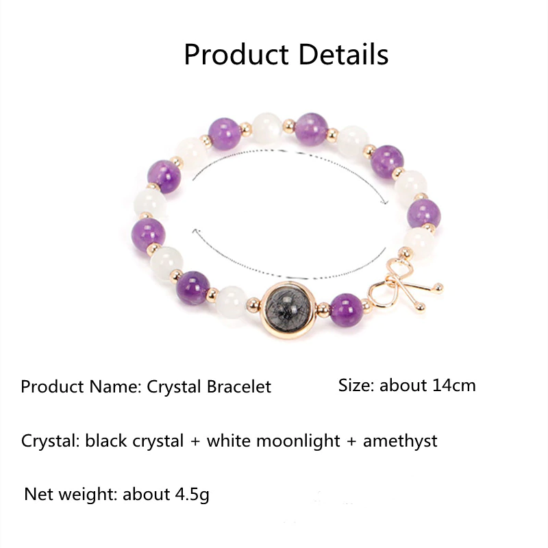 HealthyVibe Moonstone Amethyst Bracelet - Image 5