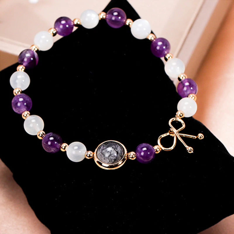 HealthyVibe Moonstone Amethyst Bracelet - Image 3